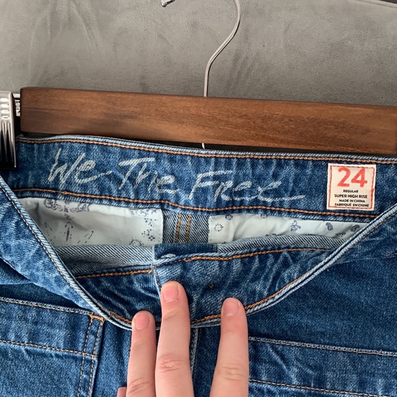 NWT Free People We The Free Super High Rise Denim Button Down Skirt - Picture 9 of 9